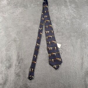 Chaps Ralph Lauren Golf Tie 100% Silk‎ Made in USA Novelty Print NEW